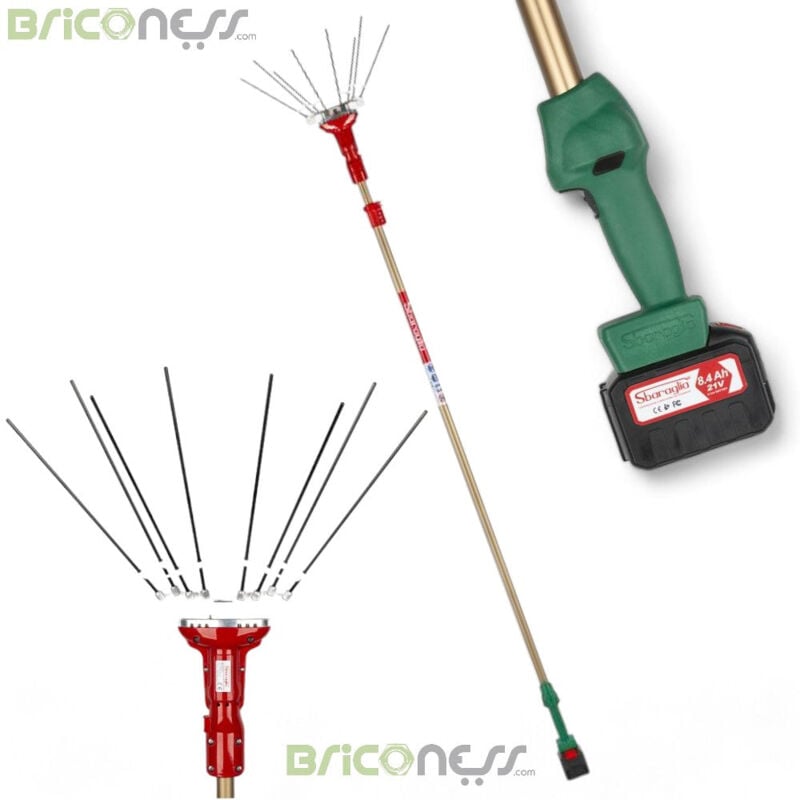 foto del prodotto scuotitore abbacchiatore elettrico a batteria cordless super 23 batteria 21v 5,2ah sbaraglia