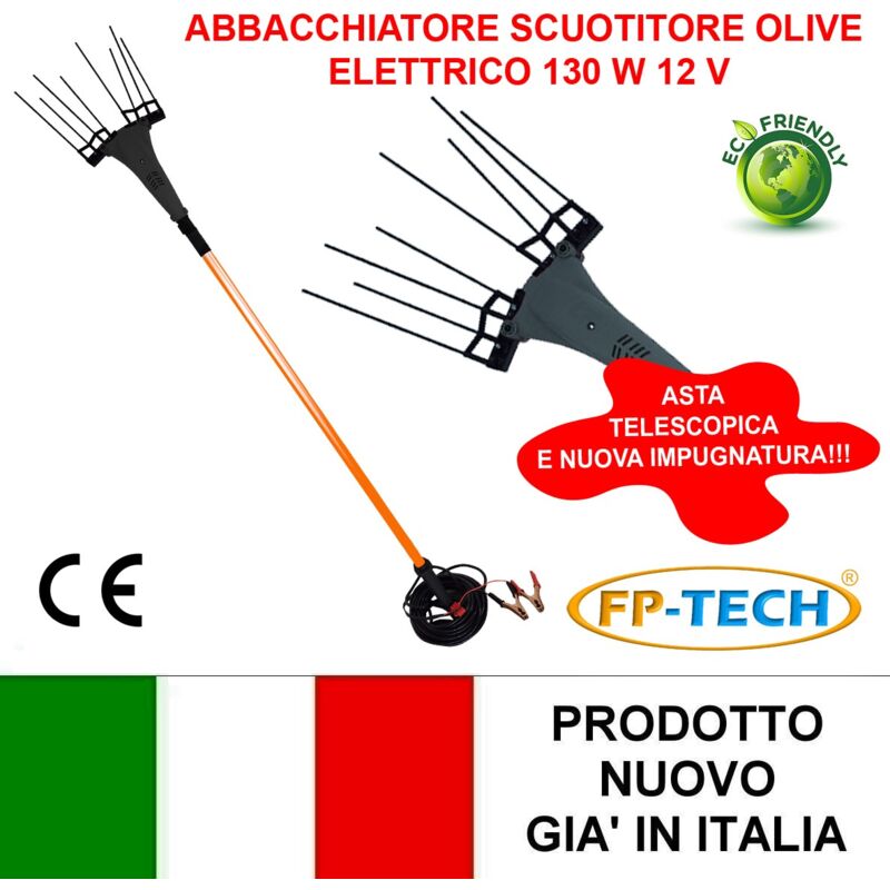 foto del prodotto scuotitore raccogli olive professionale abbacchiatore scuotiolive a batteria carbonio 12v 130 w
