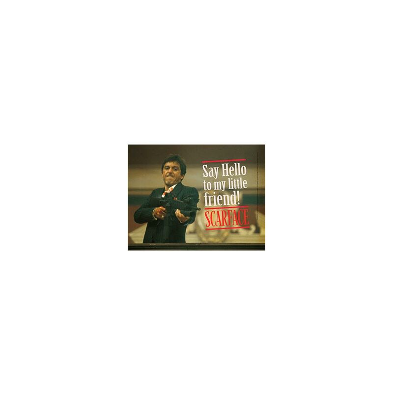 foto del prodotto sd toys say hello poster of scarface vetro, vetro temperato, 40x30x3