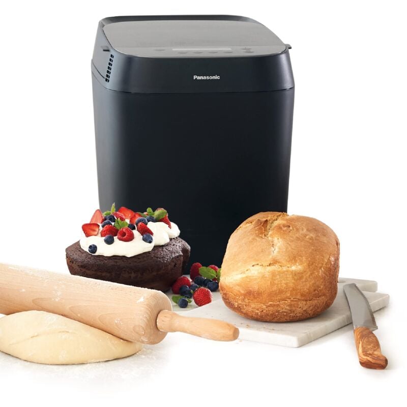 foto del prodotto sd zp2000wxe macchina per il pane automatica croustina, pane croccante, 18 programmi, rivestimento cestello in ceramica, nero panasonic