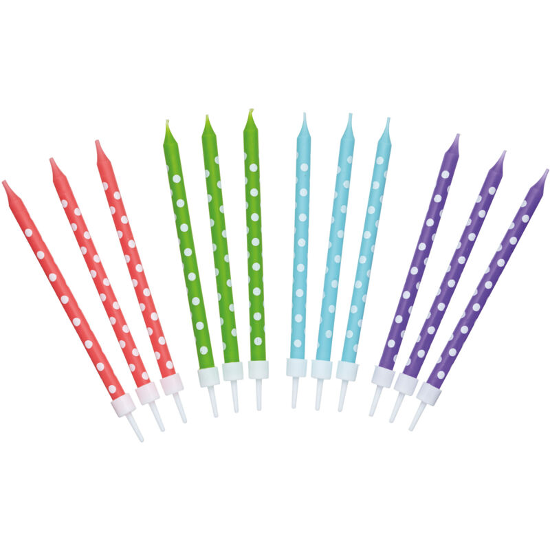 foto del prodotto sdicandspot candele di compleanno de, cera, multicolore, 10 cm 2 cm, 24 pezzi. kitchencraft