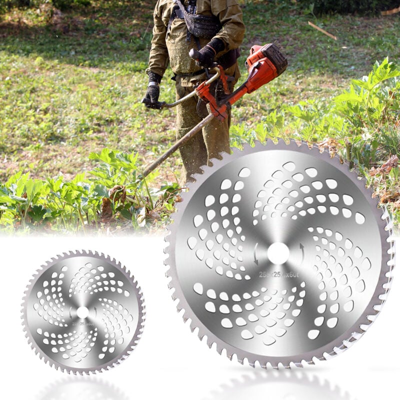 foto del prodotto sdlogal lama di ricambio per tagliabordi 2 pz lame tonde per decespugliatore da prato, acciaio legato, per tagliabordi a batteria con batteria 3 in