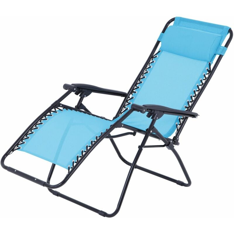 foto del prodotto sdraio azzurro relax con multi posizioni veramente figo bleu