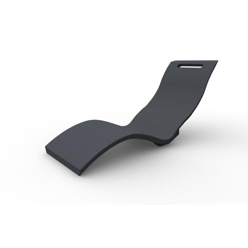 foto del prodotto sdraio chaise longe lettino prendisole in polietilene colore antracite cv s010 7016
