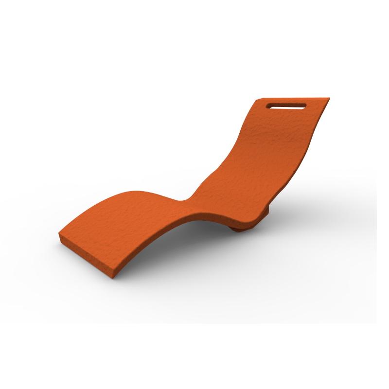 foto del prodotto sdraio chaise longe lettino prendisole in polietilene colore arancione cv s010 2009