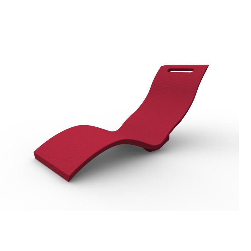 foto del prodotto sdraio chaise longe lettino prendisole in polietilene colore rosso cv s010 3027