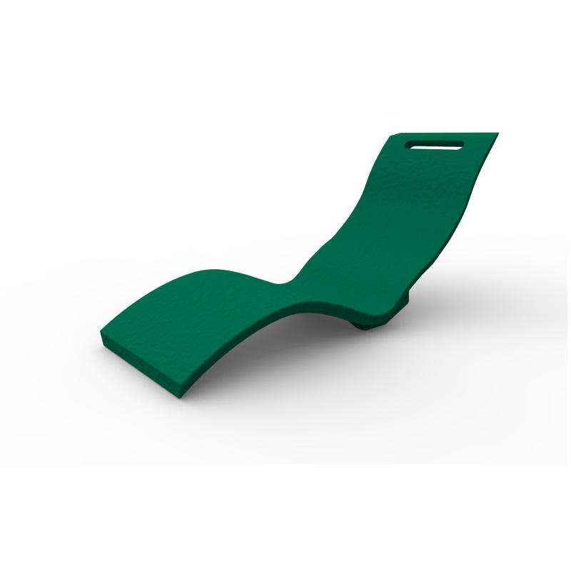 foto del prodotto sdraio chaise longe lettino prendisole in polietilene colore verde scuro cv s010 6016