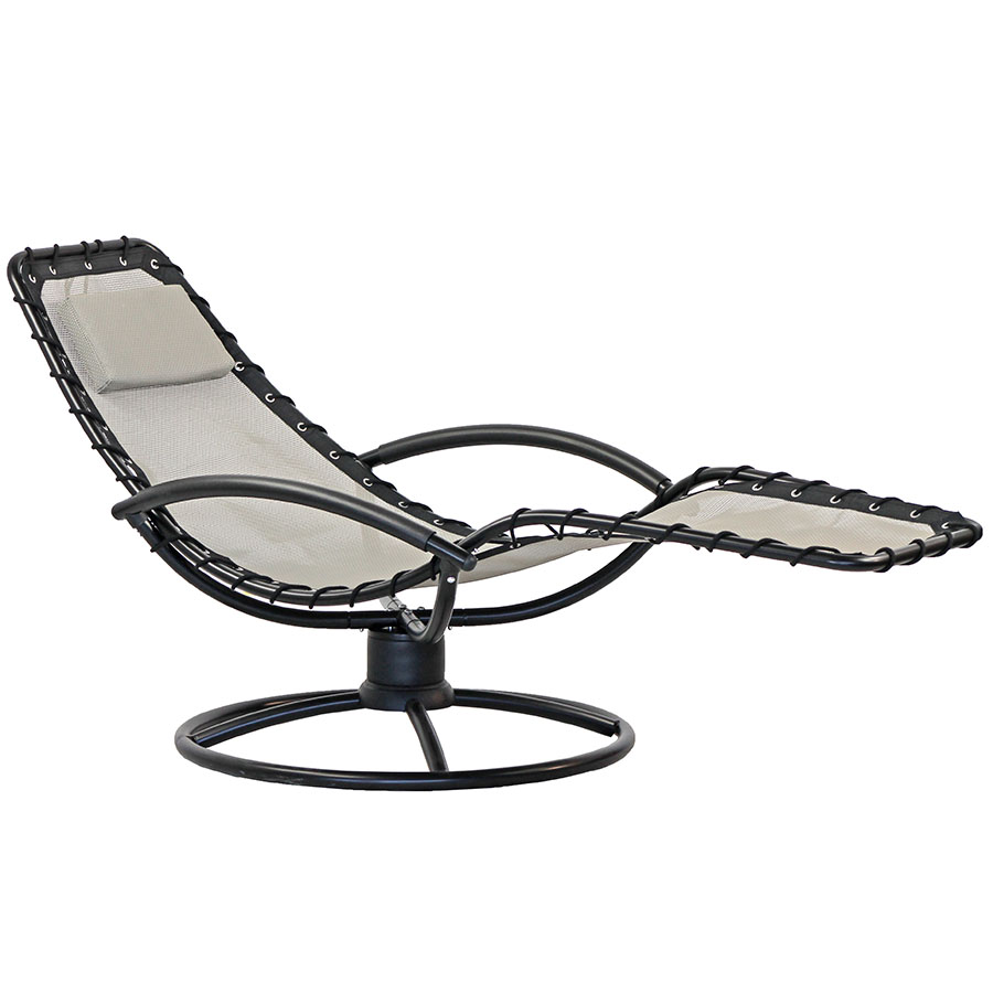 foto del prodotto sdraio chaise longue da giardino ellittica 175x78x82 cm twist panna