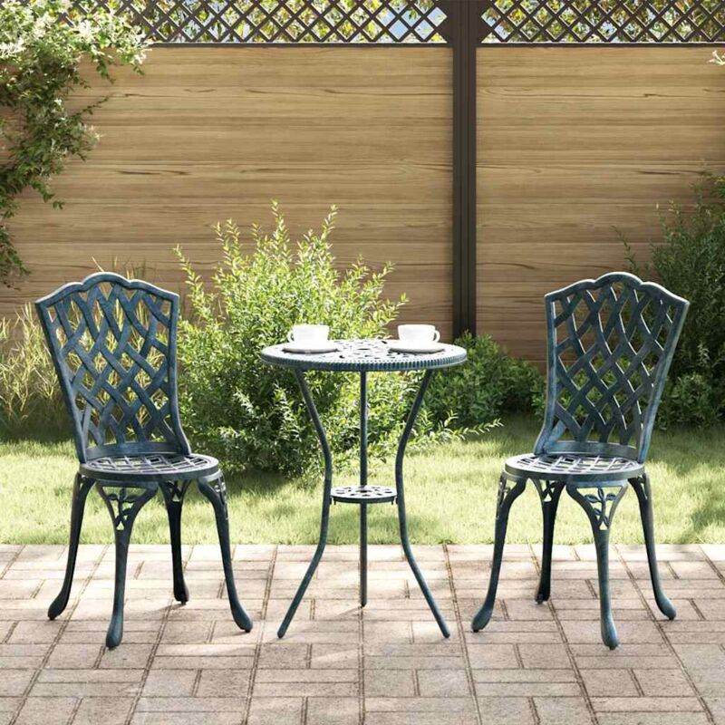 foto del prodotto sdraio da giardino 2 pz verde in alluminio vidaxl