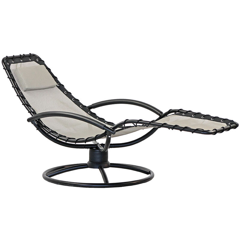 foto del prodotto sdraio da giardino chaise longue ellittica twist panna