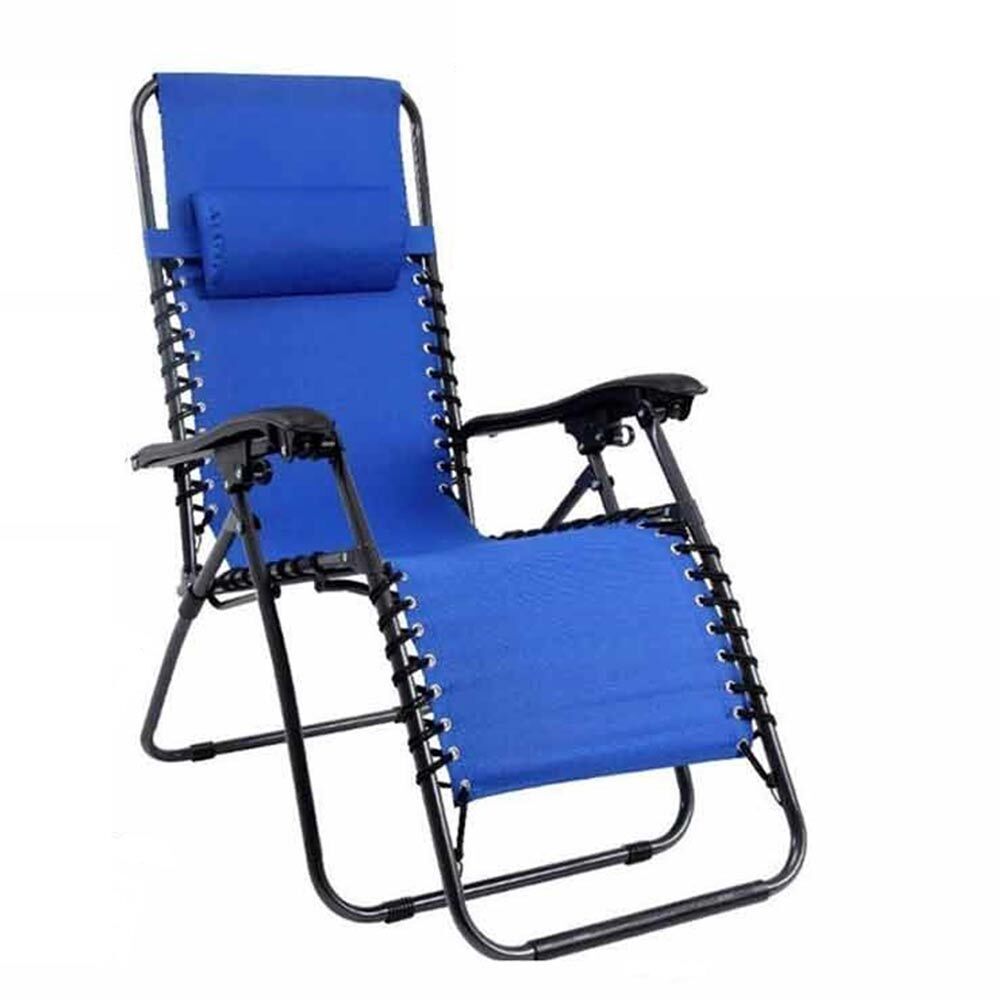 foto del prodotto sdraio da giardino pieghevole in acciaio a gravita 39 zero blu