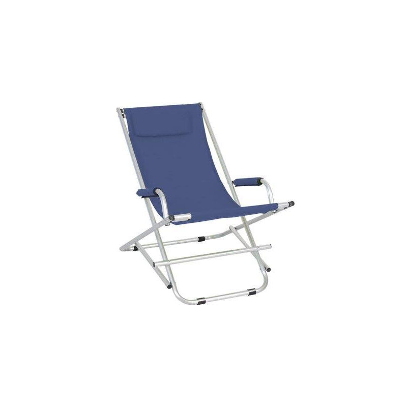 foto del prodotto sdraio dondolino domus alluminio poly blu cm 99x60h.cm 73 1 pezzo