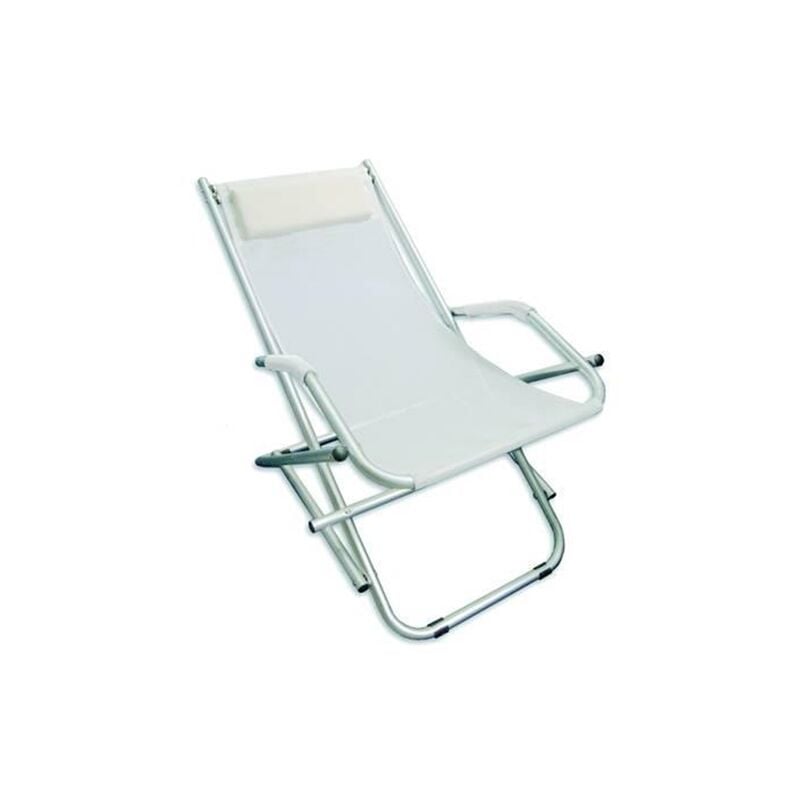 foto del prodotto sdraio in alluminio bianco cm.54x97x77h. 