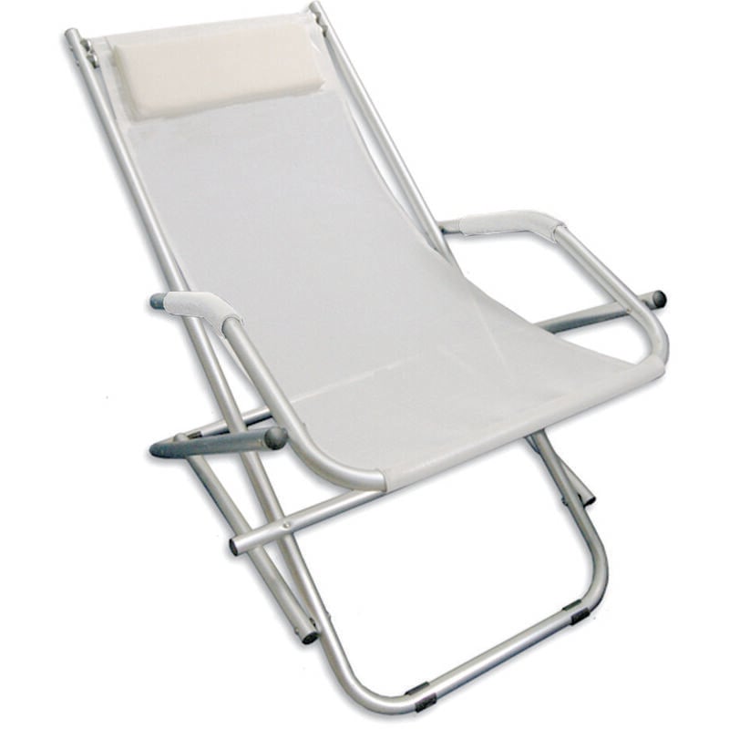 foto del prodotto sdraio in alluminio bianco cm.54x97x77h.