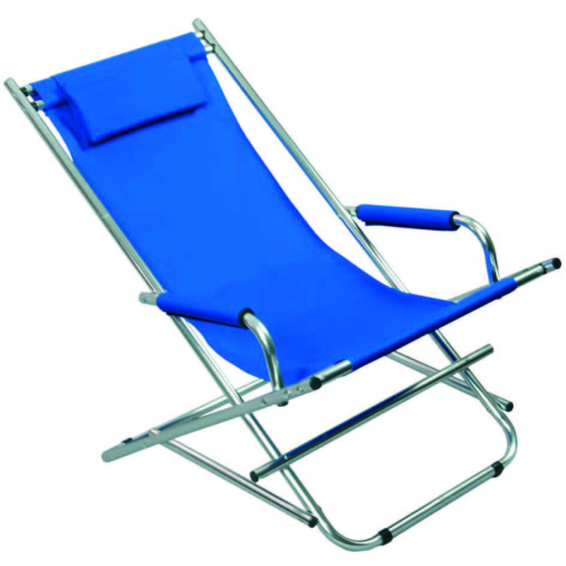 foto del prodotto sdraio in alluminio blu cm.54x97x77h.