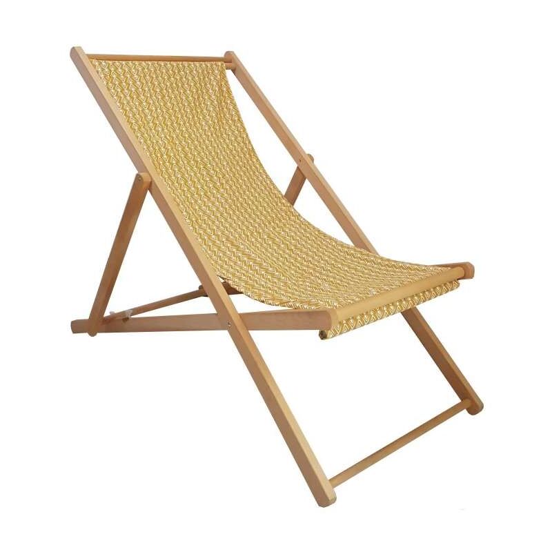 foto del prodotto sdraio mare pieghevole in legno betty multicolore 98.5x55.5 cm