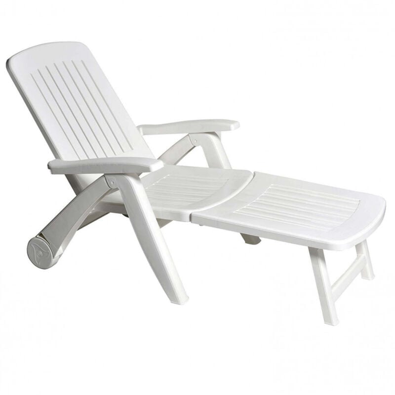 foto del prodotto sdraio mare prendisole con ruote in plastica cm 190x72x60 philip