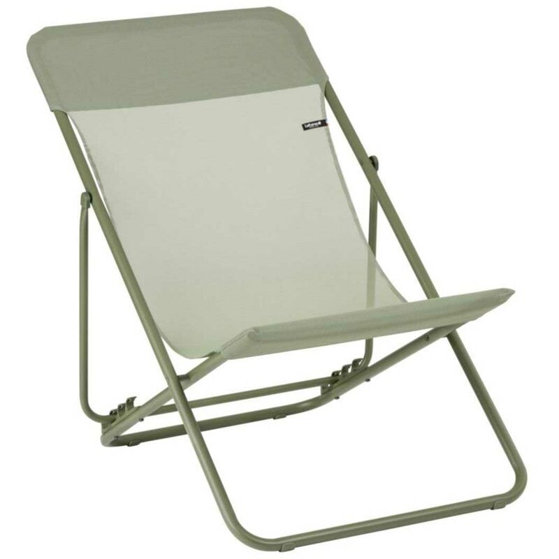 foto del prodotto sdraio maxi transatube colorblock moss verde lafuma giardino esterno