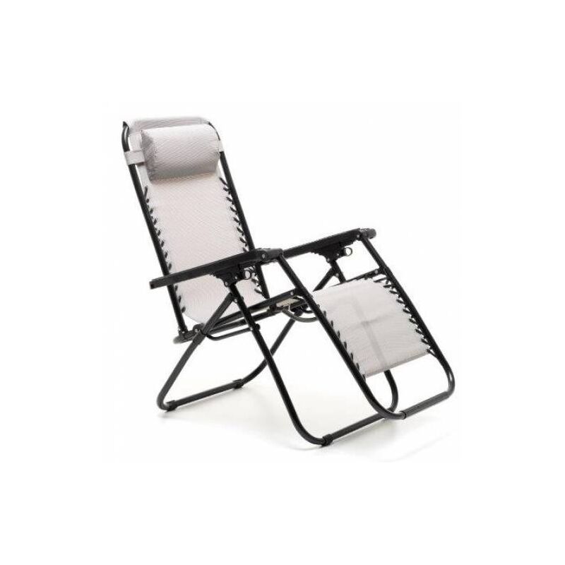foto del prodotto sdraio mod. spring reclinabile grigia m0700 03 gravity 65x90xh111 cm.