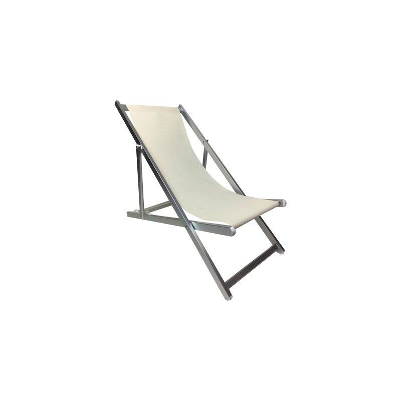 foto del prodotto sdraio ostia domus alluminio text bianco cm 83x57h.cm 108