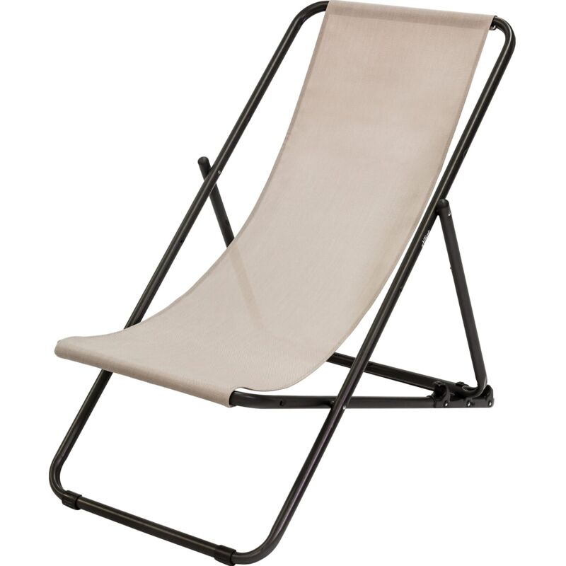 foto del prodotto sdraio per casa e giardino made in italy in acciaio sdraio dondolina color beige sdraio relax pieghevole per campeggio e mare