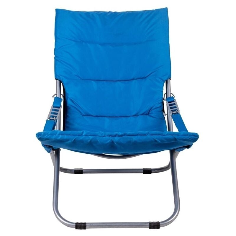 foto del prodotto sdraio pieghevole classic in alluminio e tessuto blu