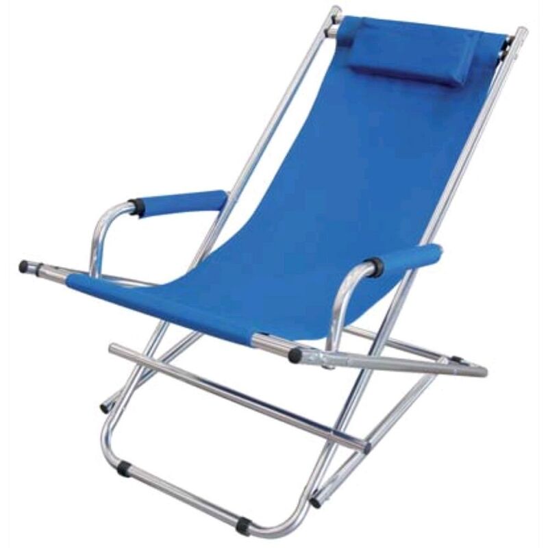foto del prodotto sdraio relax domus alluminio poly blu cm 97x54 h.cm 77 1 pz