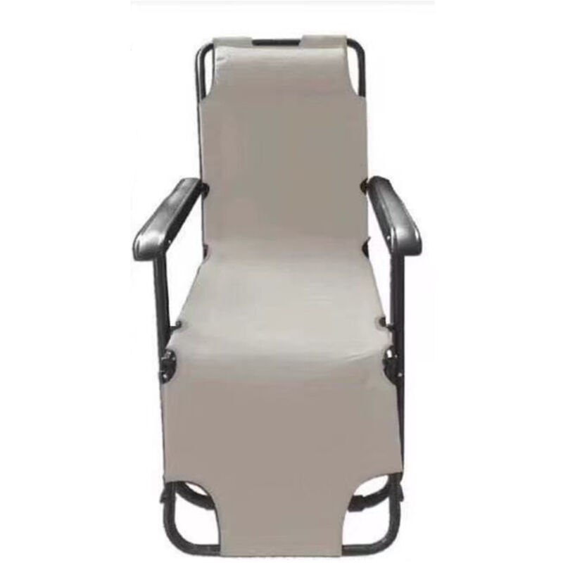 foto del prodotto sdraio sedia lettino relax prendisole da spiaggia giardino pieghevole crema 285003 trade shop traesio