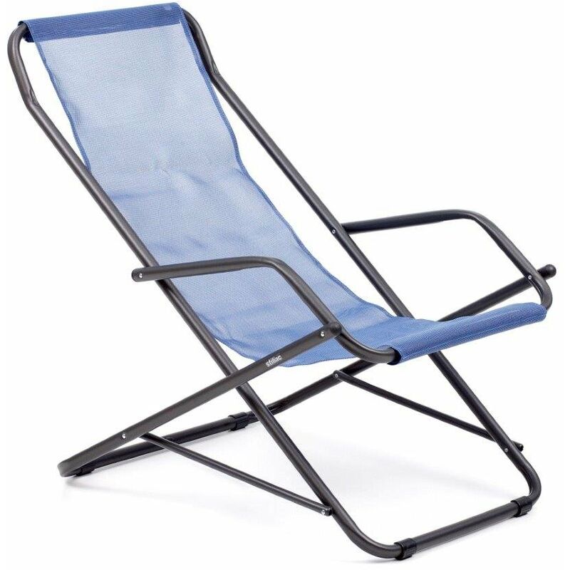 foto del prodotto sdraio swing basc. blu m0091 02 struttura in metallo telo in textilene