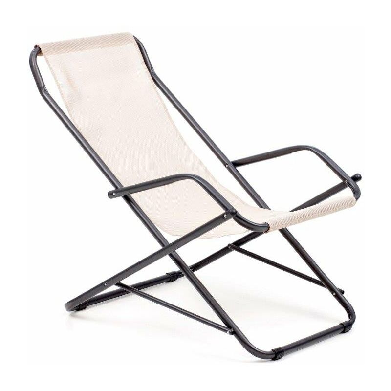 foto del prodotto sdraio swing basc. ecru m0091 21 struttura in metallo telo in textilene