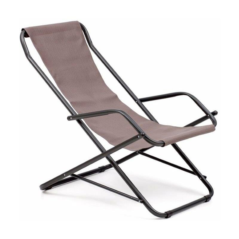foto del prodotto sdraio swing basc. tortora m0091 33 struttura in metallo telo in textilene