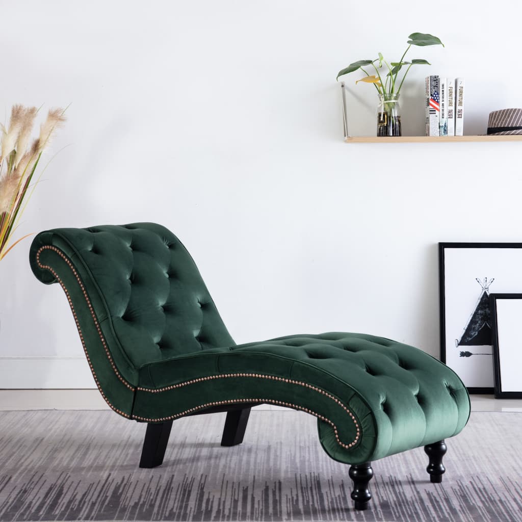 foto del prodotto sdraio verde in velluto cod mxl 76381