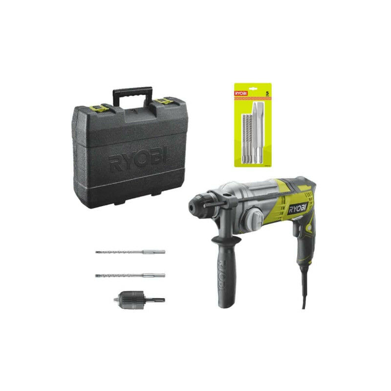 foto del prodotto sdsplus 680 w rsds680-ka2 - set di 3 trapani più 2 scalpelli sds - raksp05 - ryobi