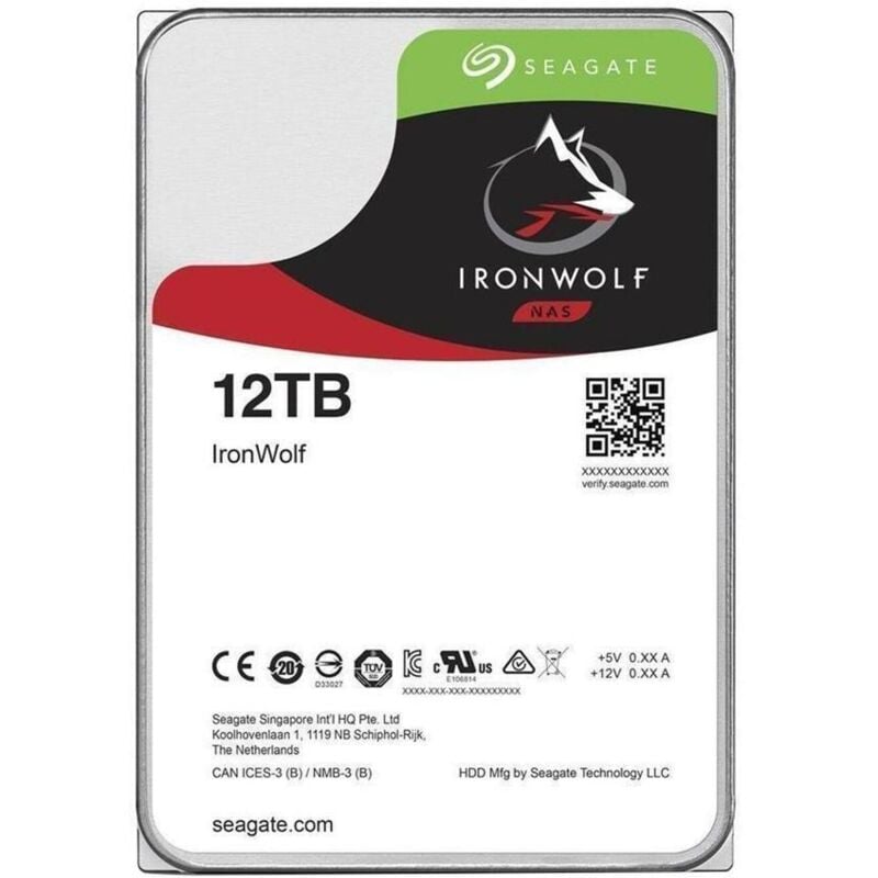 foto del prodotto seagate nas hdd ironwolf 3.5 pollici 12 tb serial ata iii hard disk