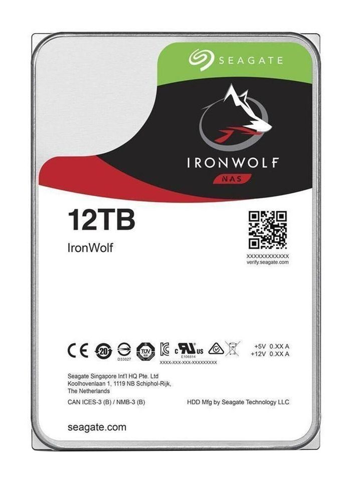 foto del prodotto seagate nas hdd ironwolf disco rigido interno 12 tb 7200 giri min 256 mb 3.5 serial ata iii