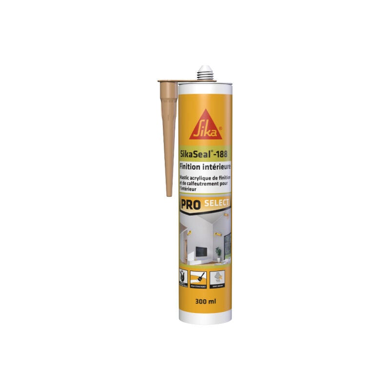 foto del prodotto seal-188 stucco di finitura per interni - legno chiaro - 300ml - sika