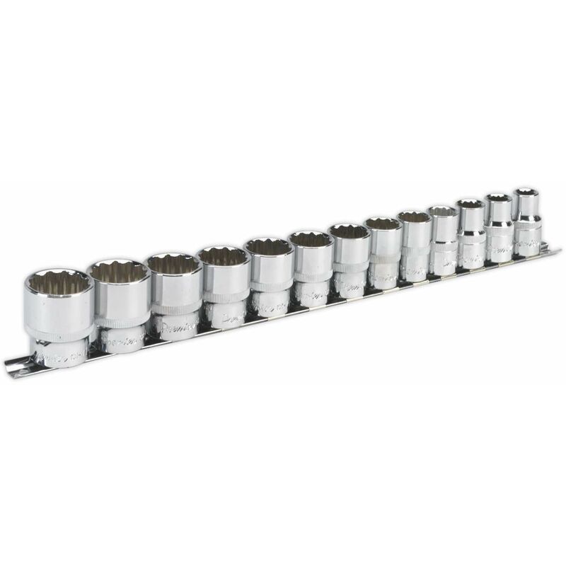 foto del prodotto sealey socket set 13pc 1 2 sq drive 12pt walldrive imperial