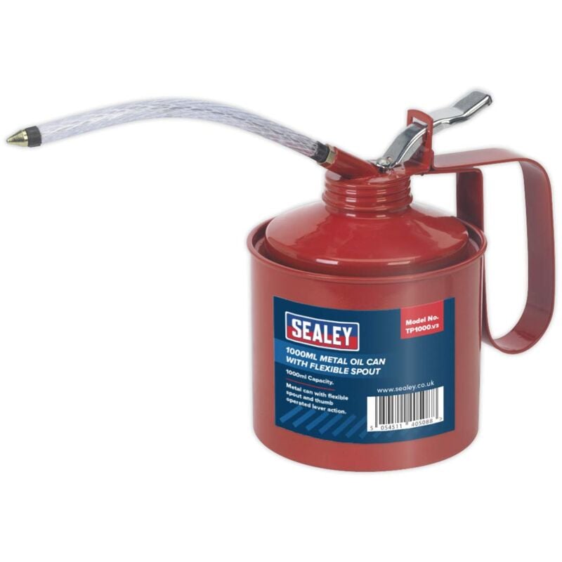 foto del prodotto sealey tp1000 olio pu beccuccio flessibile in metallo, 1000 ml