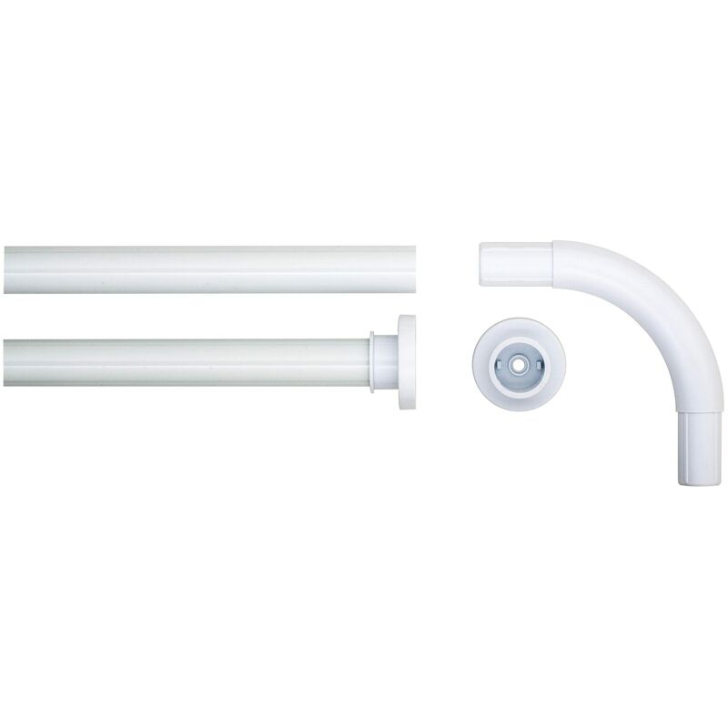foto del prodotto seallux binario modulare per tenda da doccia, acciaio inox, bianco, 90 x 2,8 x 2,8 cm sealskin