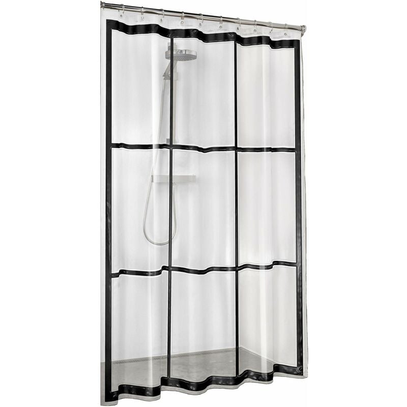 foto del prodotto sealskin brix tenda da doccia, peva, 180x200 cm, transparent nero
