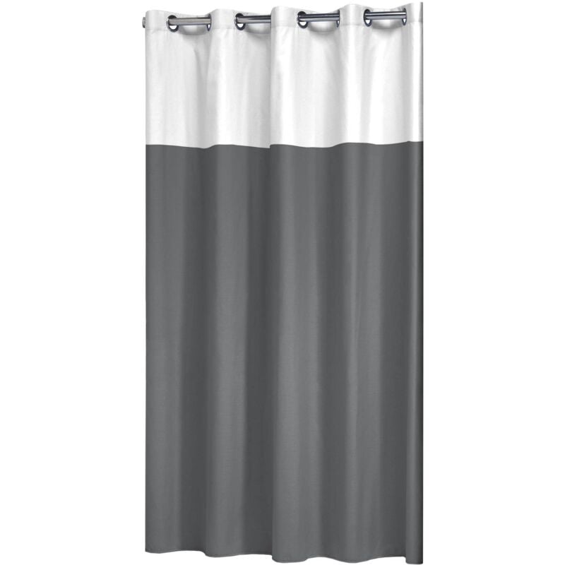 foto del prodotto sealskin double tenda da doccia, poliestere, cotone, grigio, 180 x 200 cm
