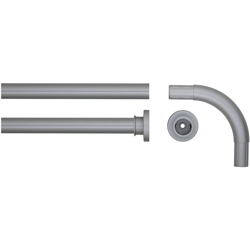 foto del prodotto sealskin seallux binario modulare per tenda da doccia, acciaio inox cromato, 90 x 2,8 x 2,8 cm
