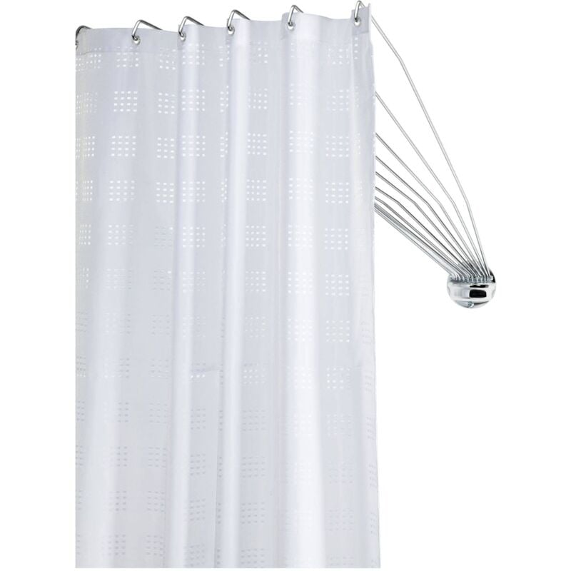 foto del prodotto sealskin umbrella tenda da doccia, acciaio inossidabile, cromato, 80 x 155 x 5 cm