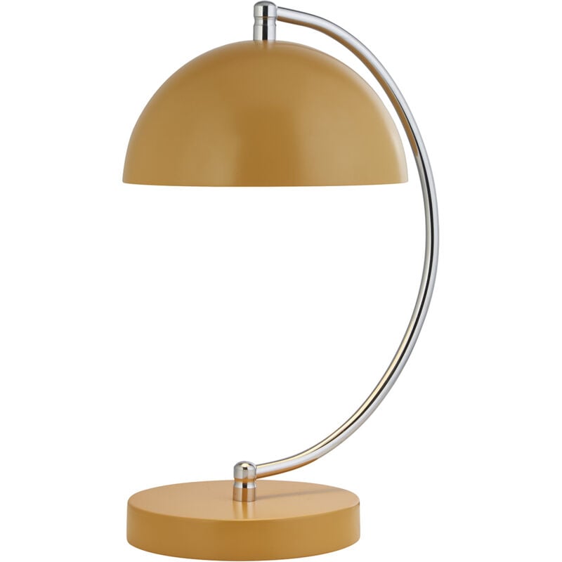 foto del prodotto searchlight abatjour contemporaneo mezzaluna acciaio oro cromo 1 luce e14