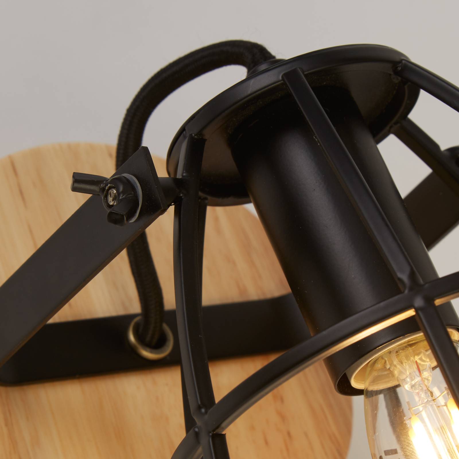 foto del prodotto searchlight applique cage ii con paralume a gabbia