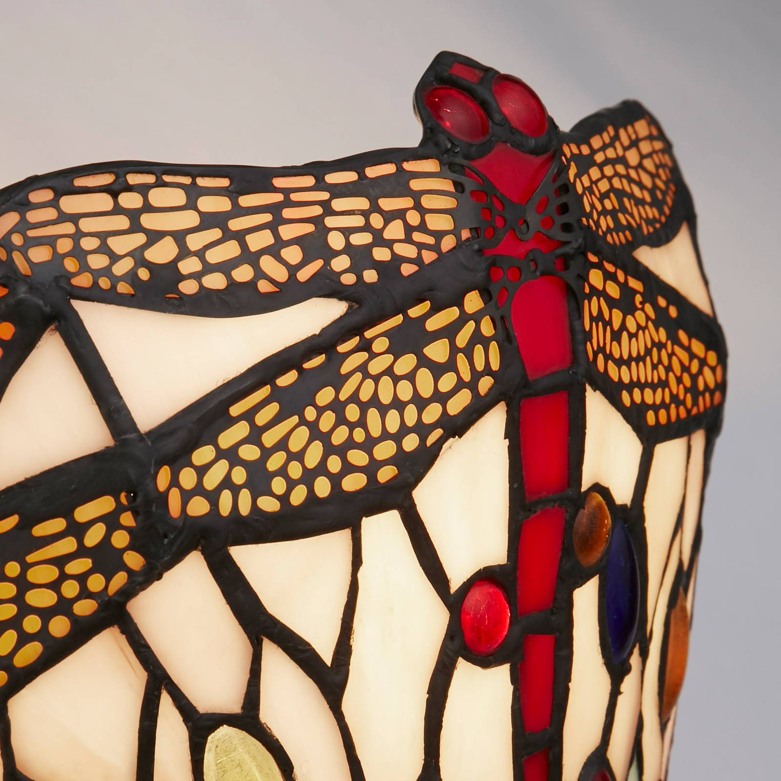 foto del prodotto searchlight applique dragonfly in stile tiffany