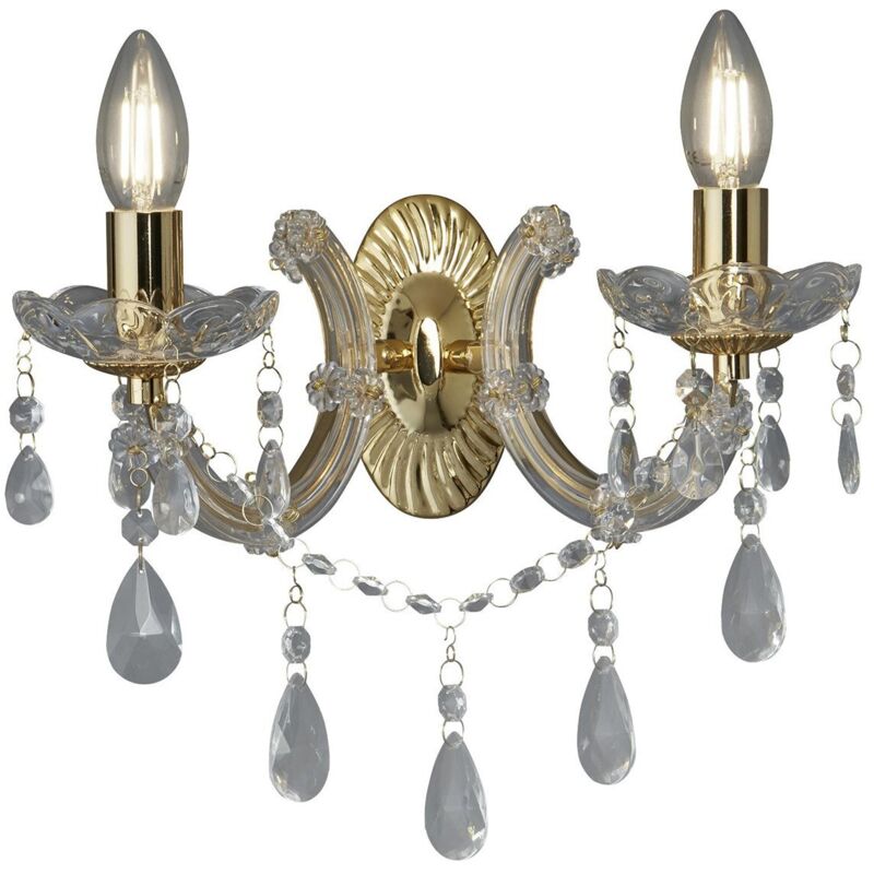 foto del prodotto searchlight applique marie therese, ottone, 2 luci