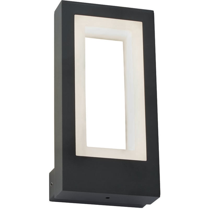 foto del prodotto searchlight applique moderna berlino alluminio grigio policarbonato bianco led 11w 4000k