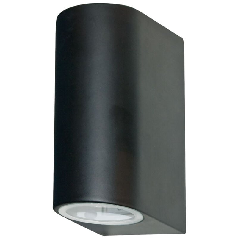 foto del prodotto searchlight applique moderna eiffel alluminio nero vetro 2 luci gu10
