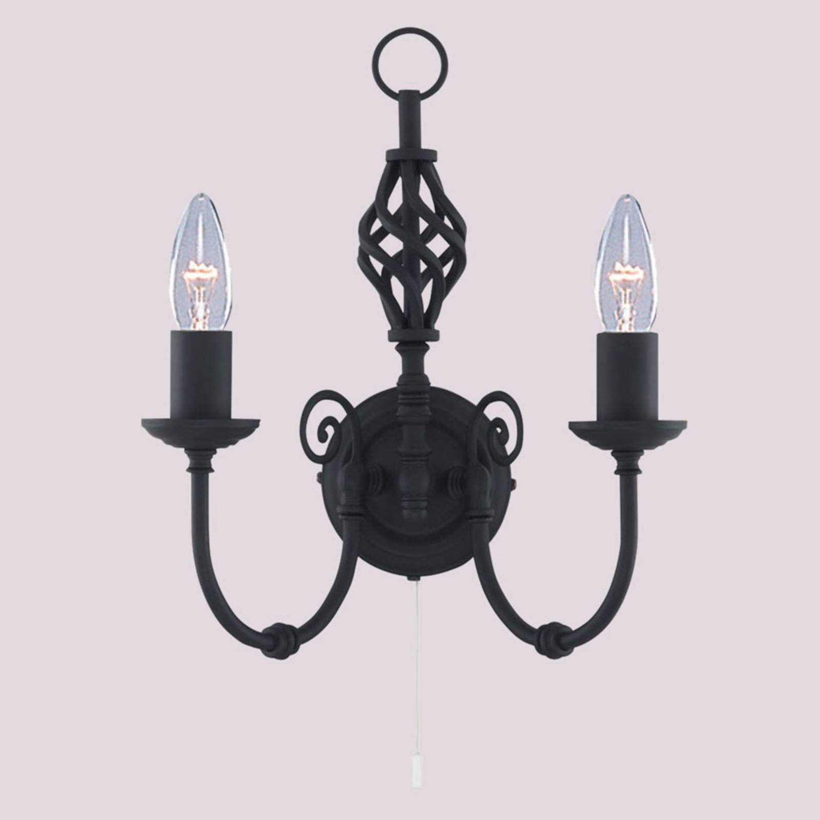 foto del prodotto searchlight applique nera zanzibar